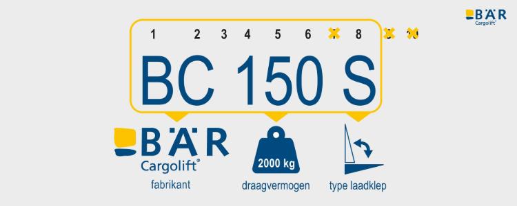Uitleg productnaam Bar Cargolift Basic BC 150 S als fabrikant, draagvermogen, laadklep