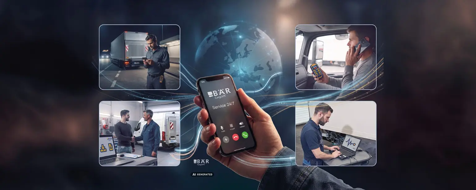 Vier belsituaties tonen de aanleiding om te bellen naar Service 24/7 van Bar Cargolift